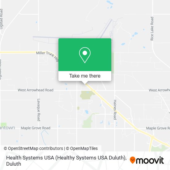 Mapa de Health Systems USA (Healthy Systems USA Duluth)