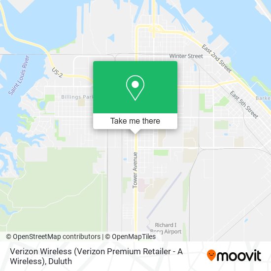 Mapa de Verizon Wireless (Verizon Premium Retailer - A Wireless)