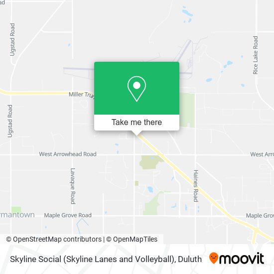 Skyline Social (Skyline Lanes and Volleyball) map