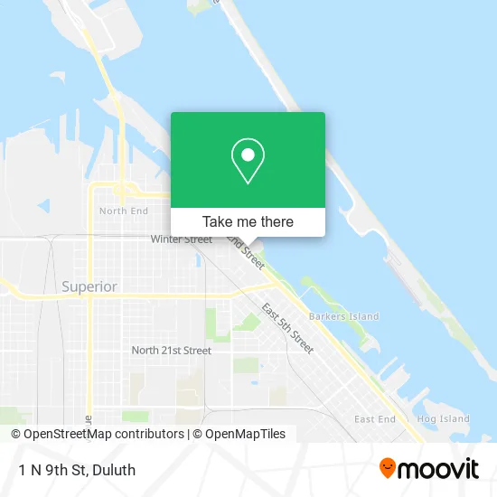 1 N 9th St map
