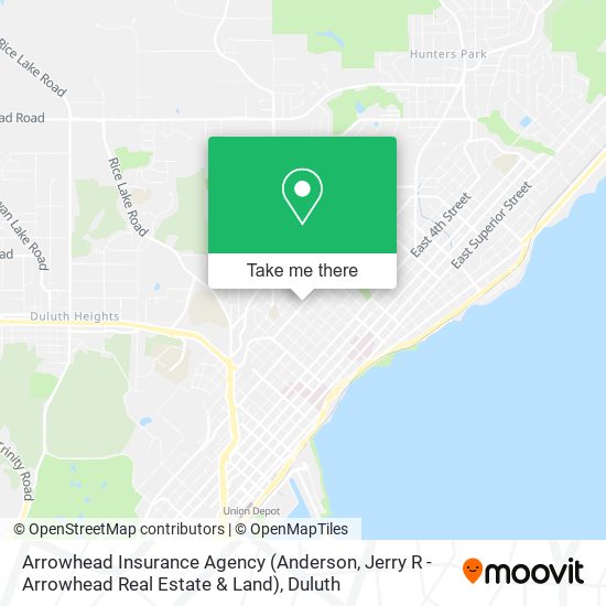 Mapa de Arrowhead Insurance Agency (Anderson, Jerry R - Arrowhead Real Estate & Land)