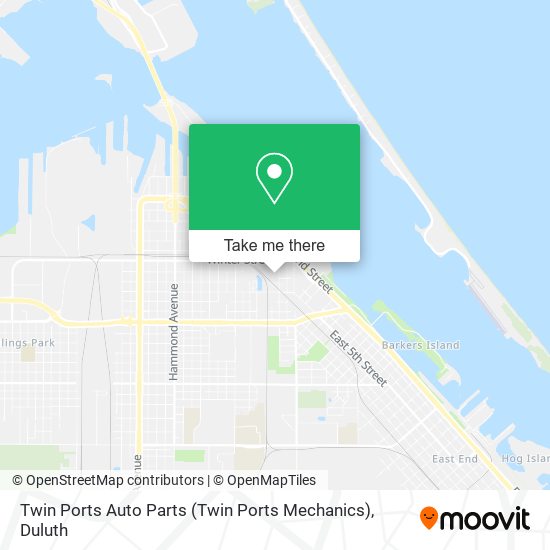 Mapa de Twin Ports Auto Parts (Twin Ports Mechanics)