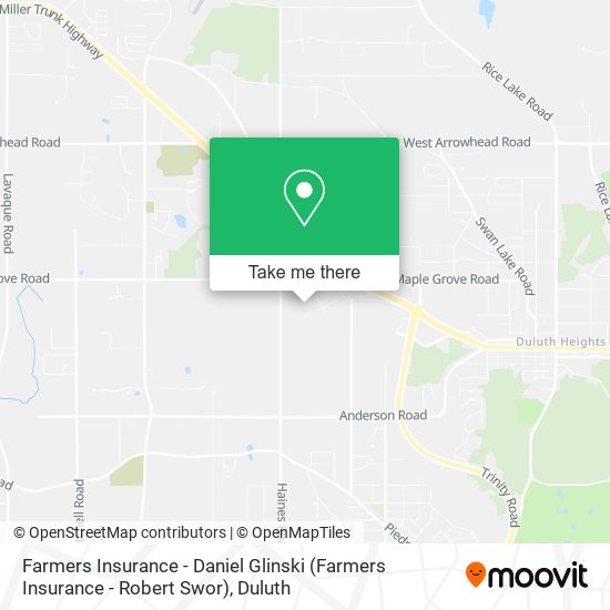 Farmers Insurance - Daniel Glinski (Farmers Insurance - Robert Swor) map