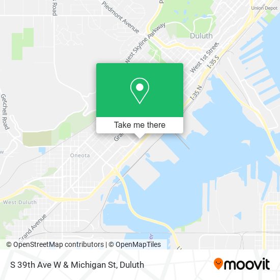 S 39th Ave W & Michigan St map