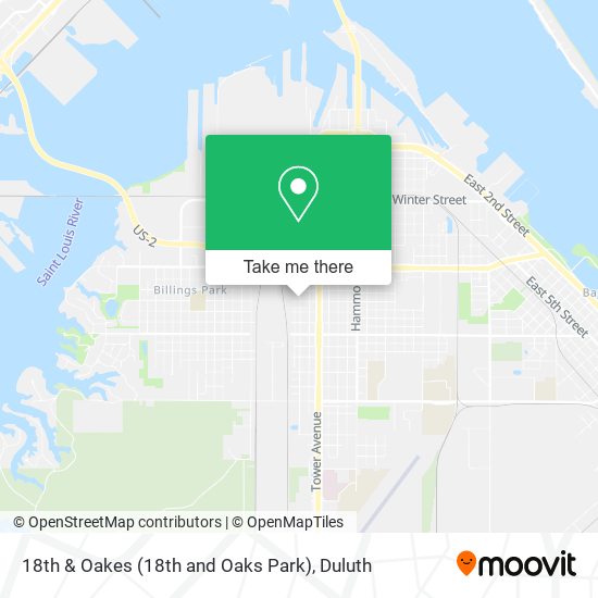 18th & Oakes (18th and Oaks Park) map