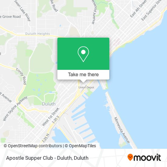 Apostle Supper Club - Duluth map