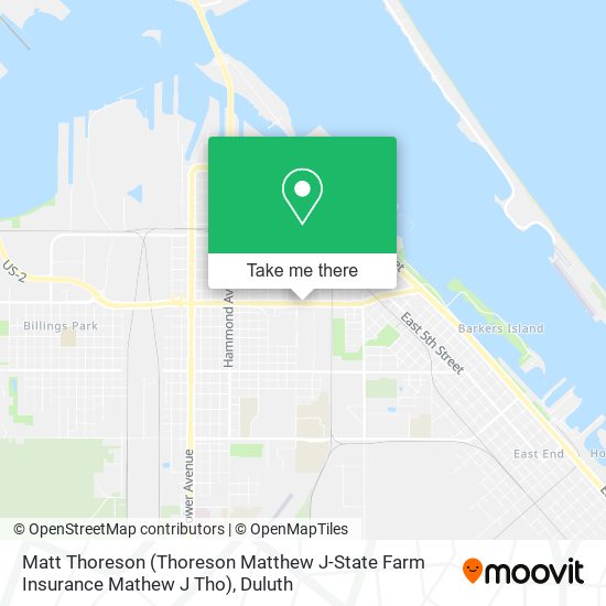 Mapa de Matt Thoreson (Thoreson Matthew J-State Farm Insurance Mathew J Tho)