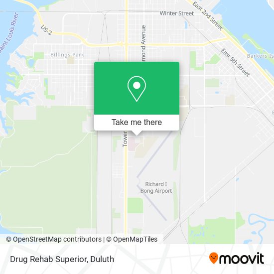 Drug Rehab Superior map