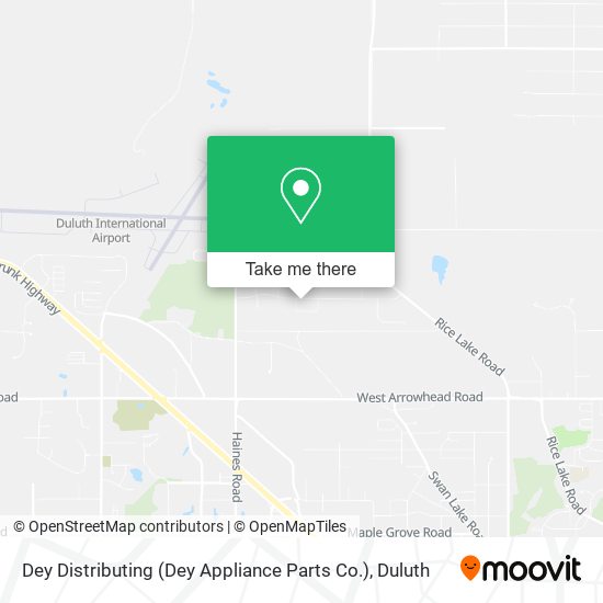 Dey Distributing (Dey Appliance Parts Co.) map