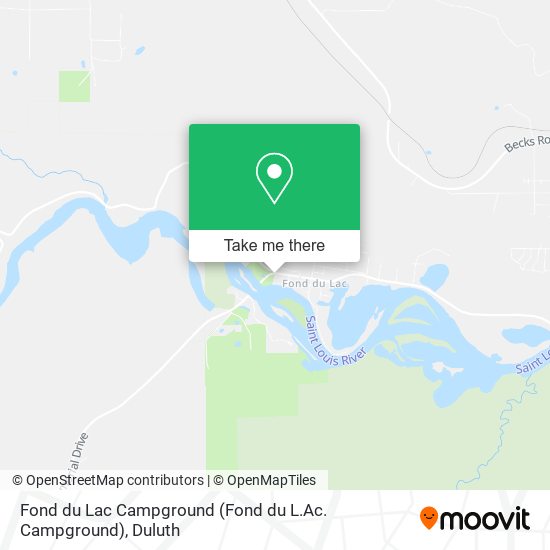 Fond du Lac Campground map