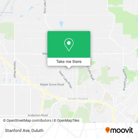 Stanford Ave map