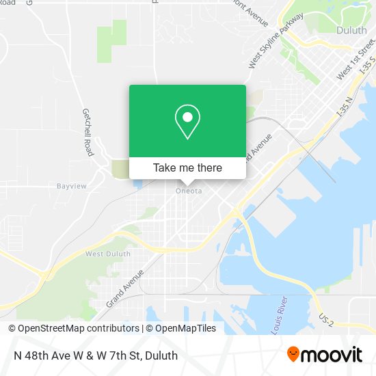 N 48th Ave W & W 7th St map