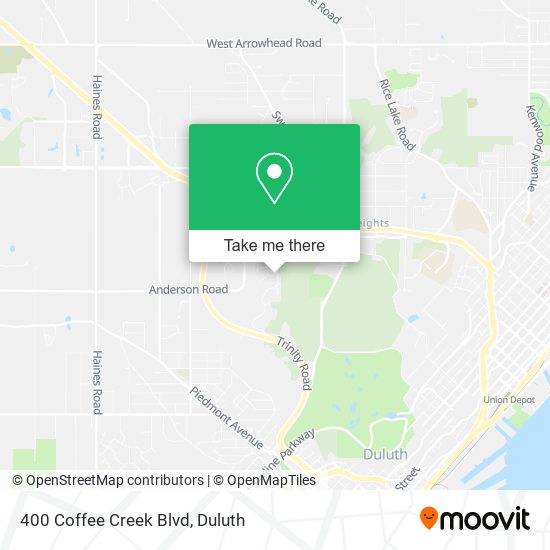 400 Coffee Creek Blvd map