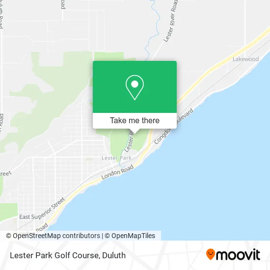 Lester Park Golf Course map