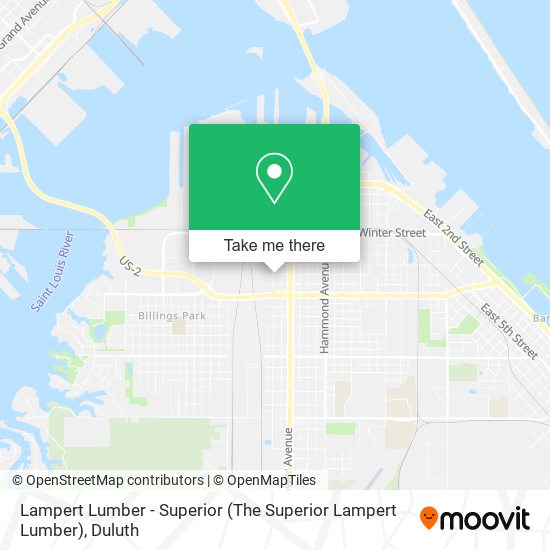 Lampert Lumber - Superior map