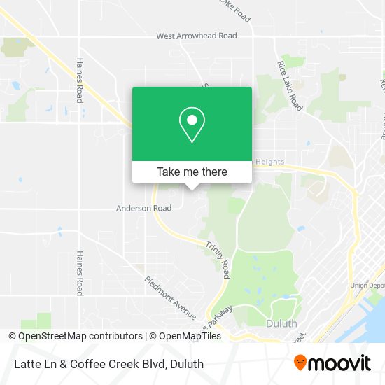 Mapa de Latte Ln & Coffee Creek Blvd