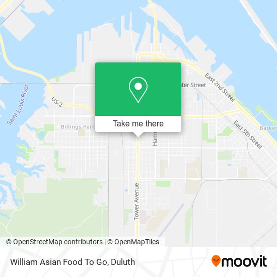 William Asian Food To Go map