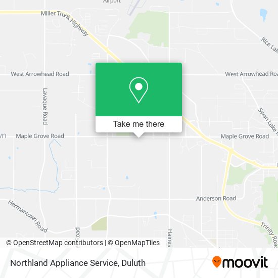 Northland Appliance Service map