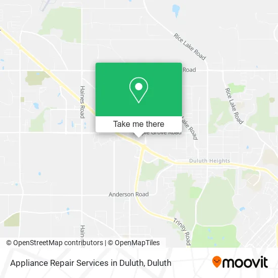 Appliance Repair Services in Duluth map