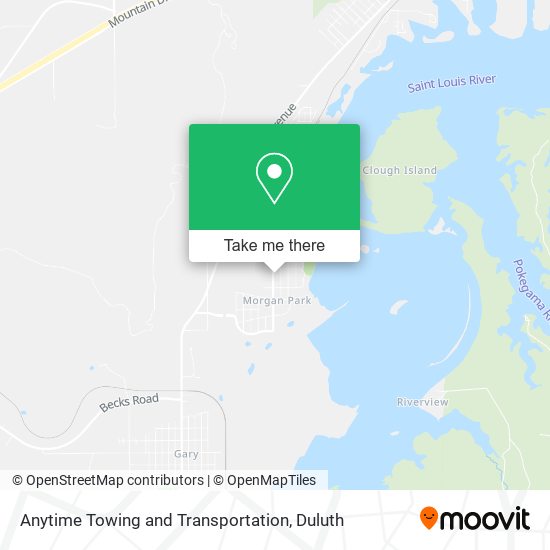 Anytime Towing and Transportation map