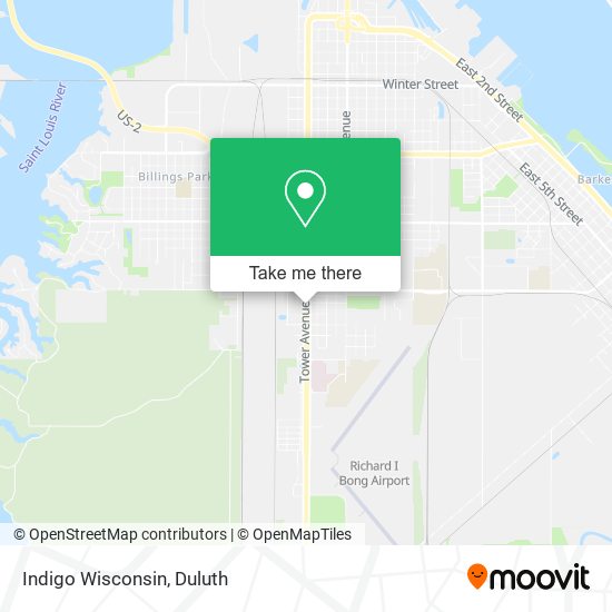 Indigo Wisconsin map