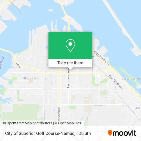 City of Superior Golf Course-Nemadji map