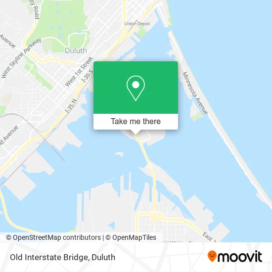 Old Interstate Bridge map