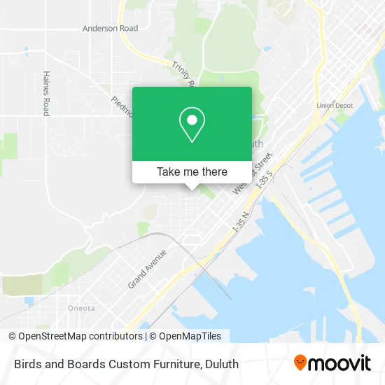 Birds and Boards Custom Furniture map