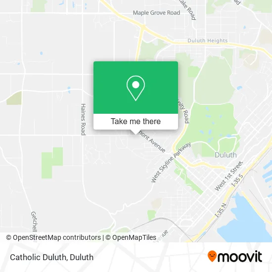 Catholic Duluth map