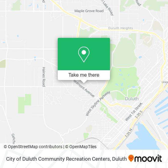 City of Duluth Community Recreation Centers map