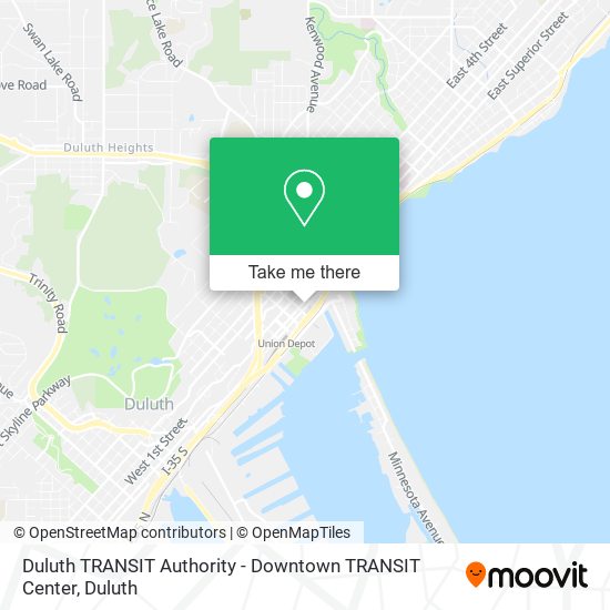 Mapa de Duluth TRANSIT Authority - Downtown TRANSIT Center