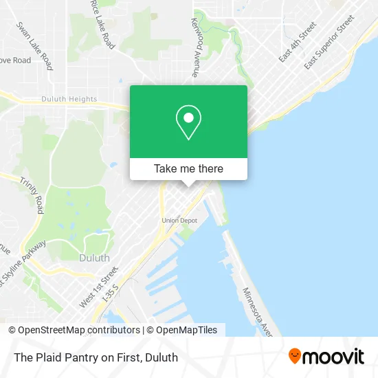 The Plaid Pantry on First map
