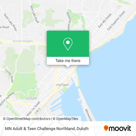 Mapa de MN Adult & Teen Challenge Northland