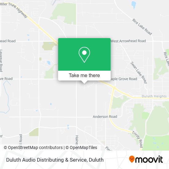 Duluth Audio Distributing & Service map