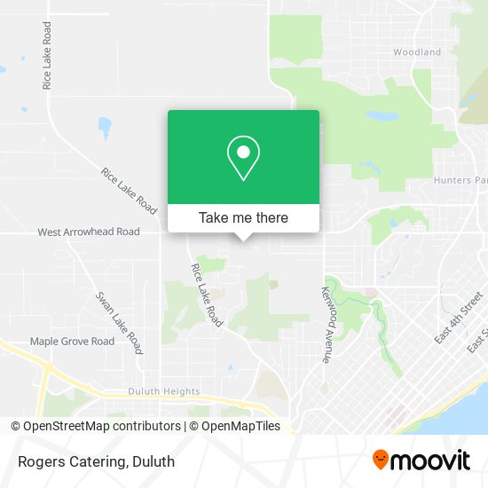 Rogers Catering map