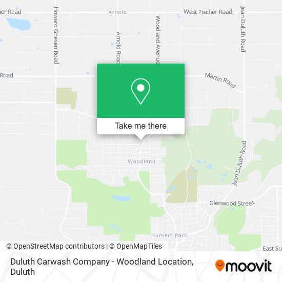 Duluth Carwash Company - Woodland Location map