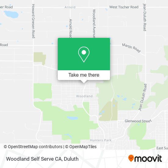 Woodland Self Serve CA map