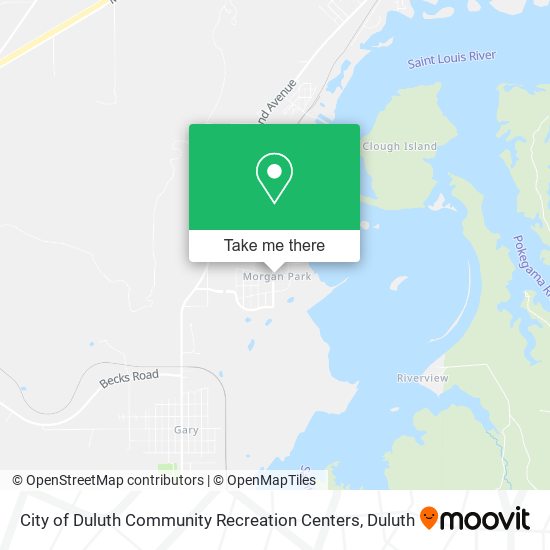 City of Duluth Community Recreation Centers map