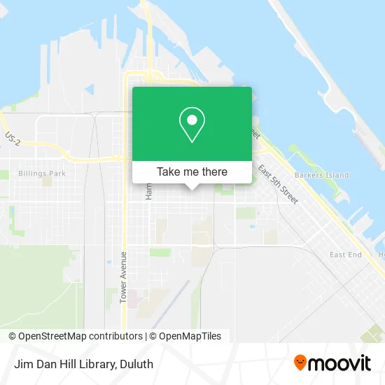 Mapa de Jim Dan Hill Library