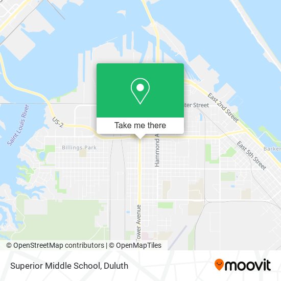 Superior Middle School map