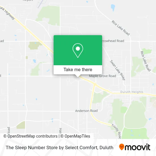 The Sleep Number Store by Select Comfort map