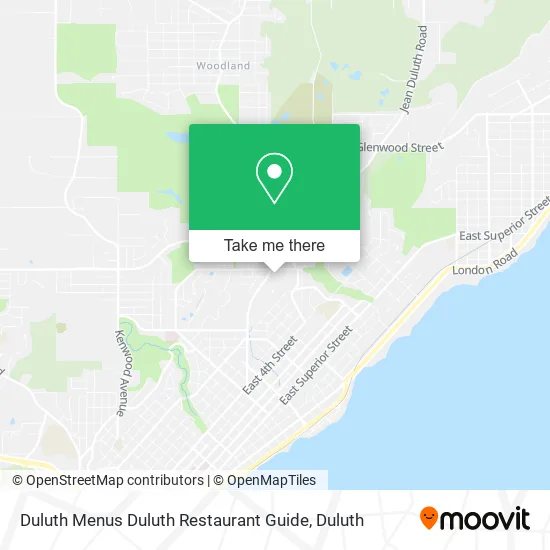 Mapa de Duluth Menus Duluth Restaurant Guide