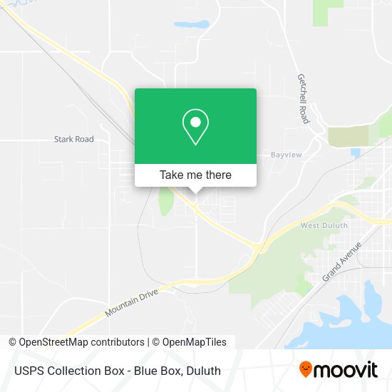 USPS Collection Box - Blue Box map