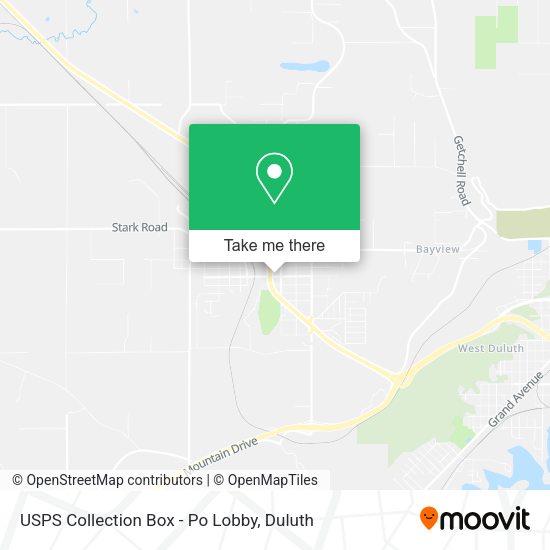 USPS Collection Box - Po Lobby map