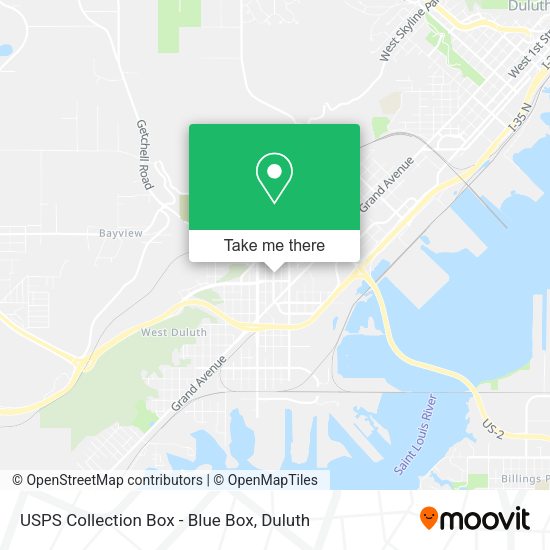 USPS Collection Box - Blue Box map