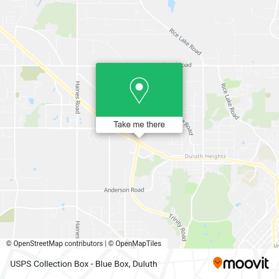 USPS Collection Box - Blue Box map