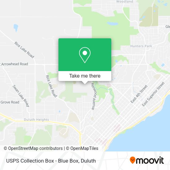 USPS Collection Box - Blue Box map