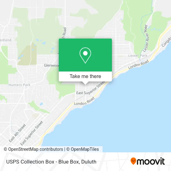 USPS Collection Box - Blue Box map