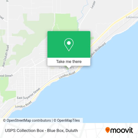 USPS Collection Box - Blue Box map