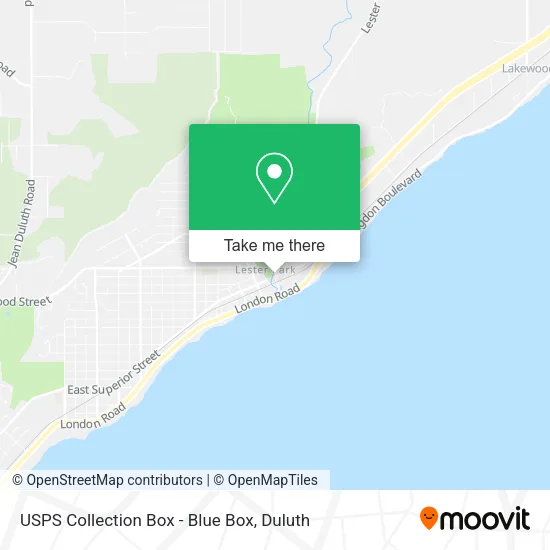 USPS Collection Box - Blue Box map